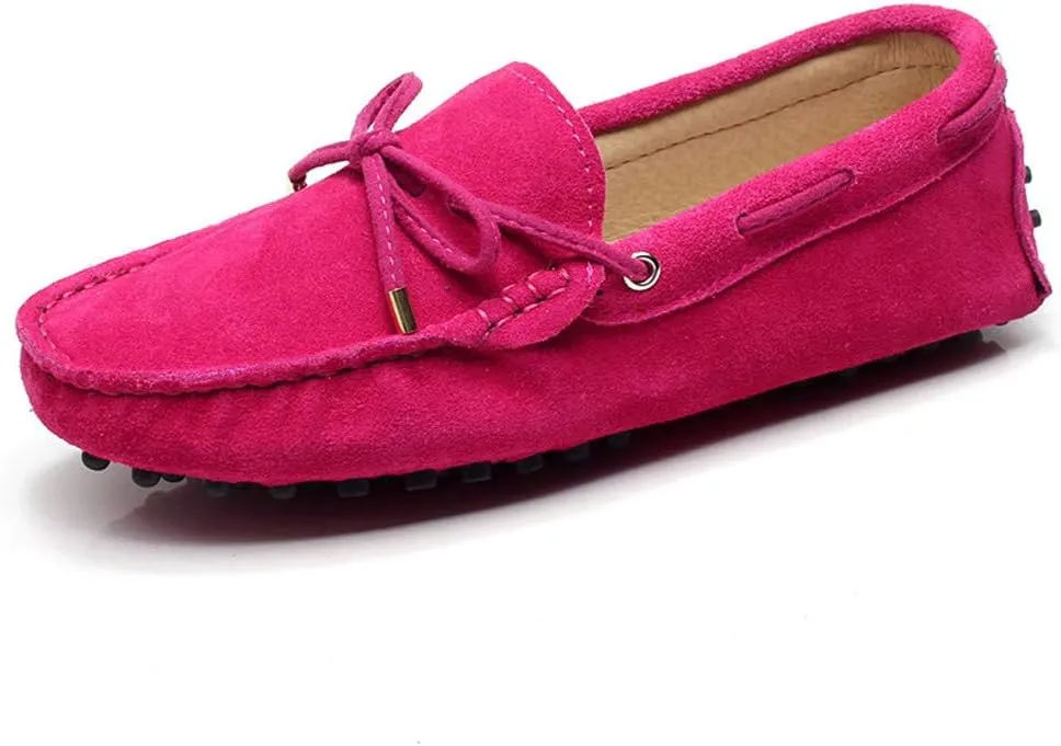 ANUFER Women's Classic Suede Penny Loafers Comfort Handmade Slipper Moccasins
