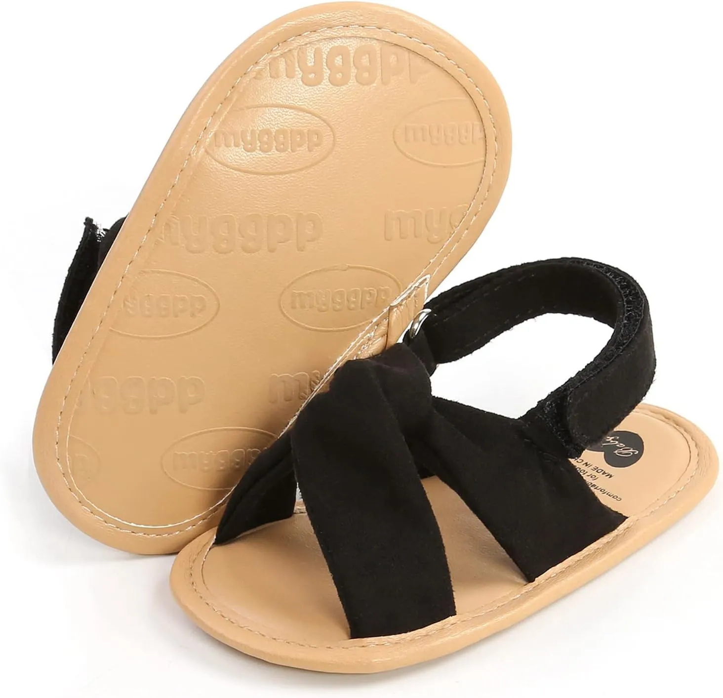 Baby Boy and Unisex Sandals Shoes Infant/Toddlers First Walking Shoes Premium Soft Anti-Slip Sole (Black, 6 Toddler)