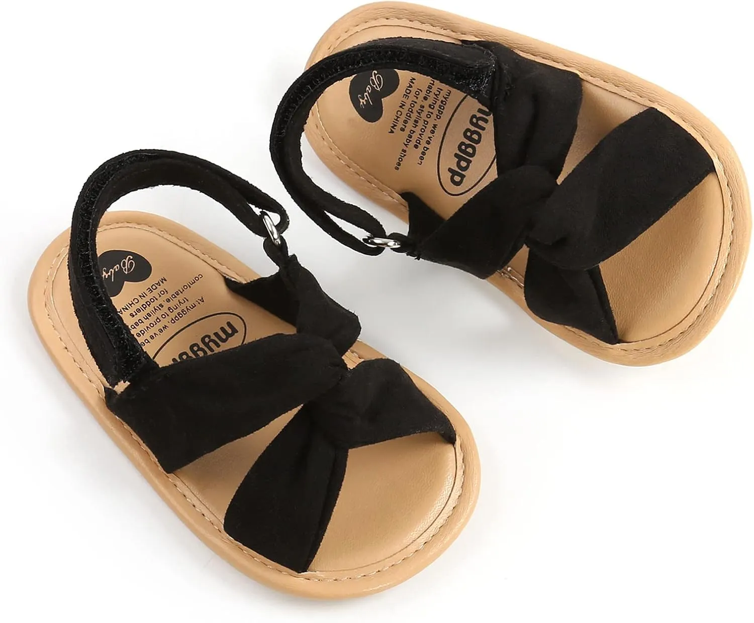 Baby Boy and Unisex Sandals Shoes Infant/Toddlers First Walking Shoes Premium Soft Anti-Slip Sole (Black, 6 Toddler)
