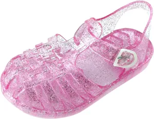 Baby Toddler Slip On Shoes Kids Boys Girls Cute Sandals Fruit Jelly Hollow Out Non-slip Soft Sole Beach Sandal Shoe L-461 Pink 9.5