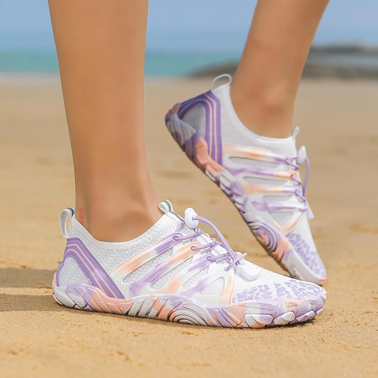 Barefoot for Women Wide Toe Box Trail Running Non-Slip Athletic Shoes Aqua Shoes Swimming Hiking Sneakers