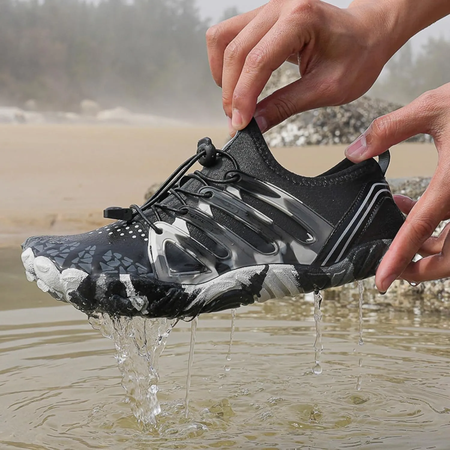 Barefoot for Women Wide Toe Box Trail Running Non-Slip Athletic Shoes Aqua Shoes Swimming Hiking Sneakers