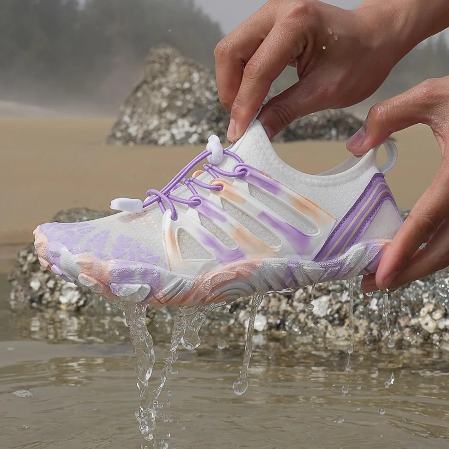 Barefoot for Women Wide Toe Box Trail Running Non-Slip Athletic Shoes Aqua Shoes Swimming Hiking Sneakers