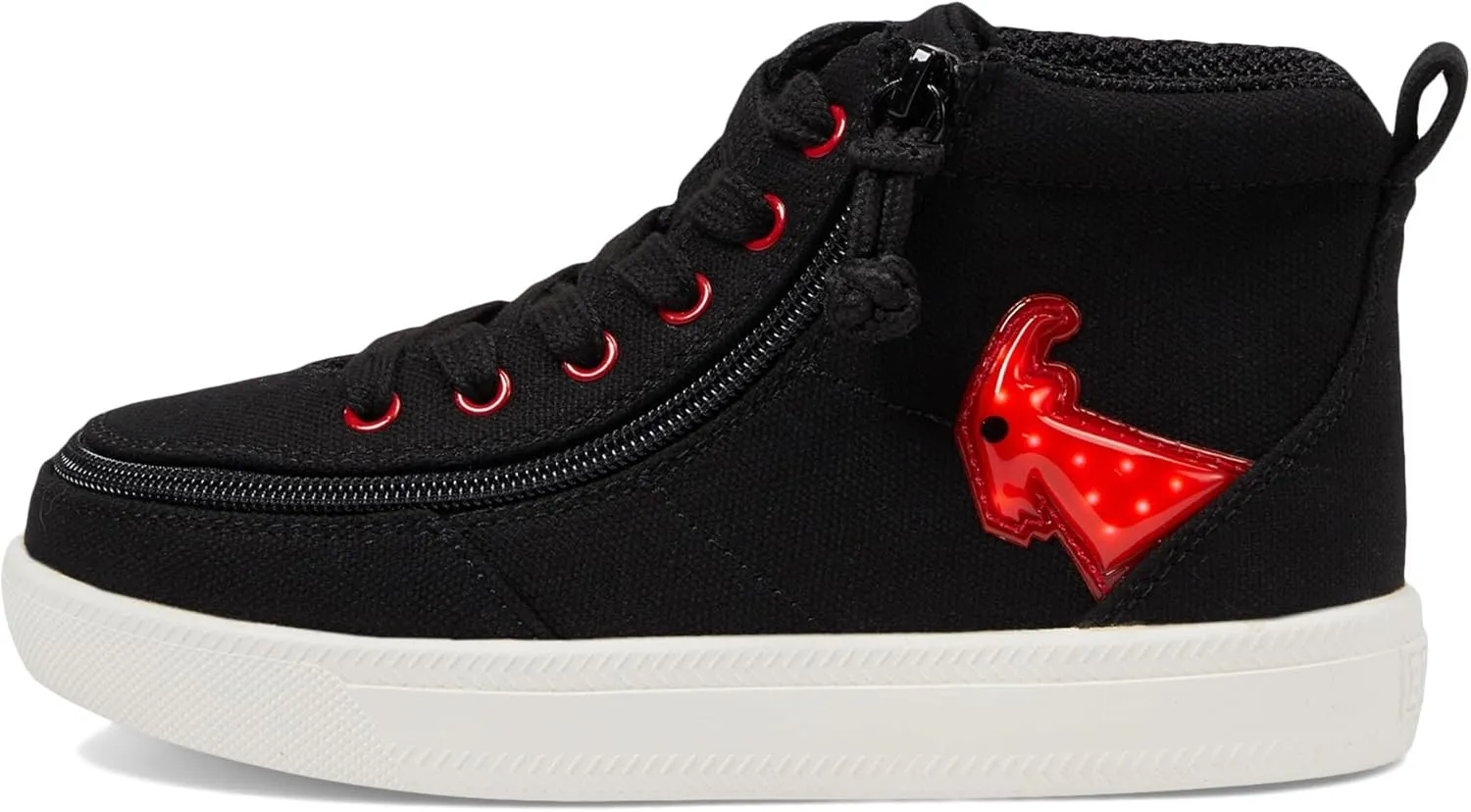 BILLY Footwear Unisex-Child Toddler Black/Red Light Ups Billy Classic D|r High Sneaker