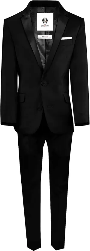 Black n Bianco Boys Slim Fit Tuxedo First Class Style Presented by Baby Muffin