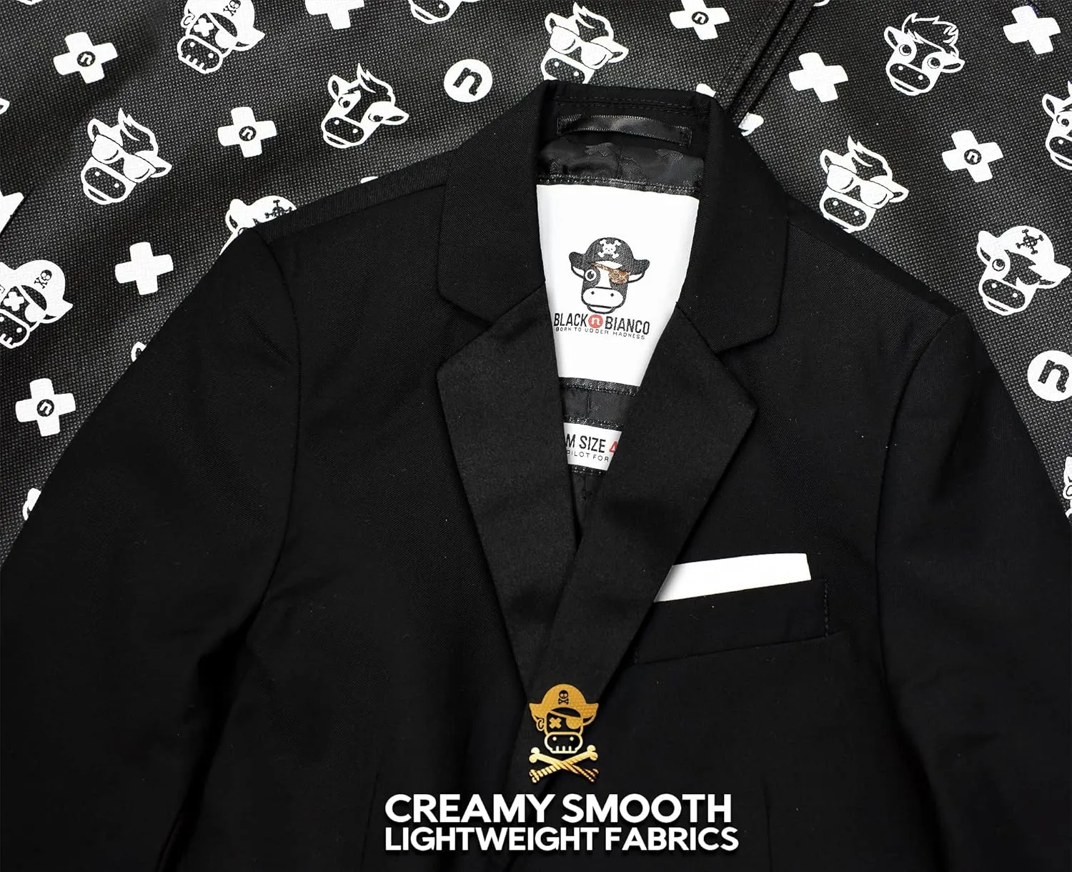 Black n Bianco Boys Slim Fit Tuxedo First Class Style Presented by Baby Muffin