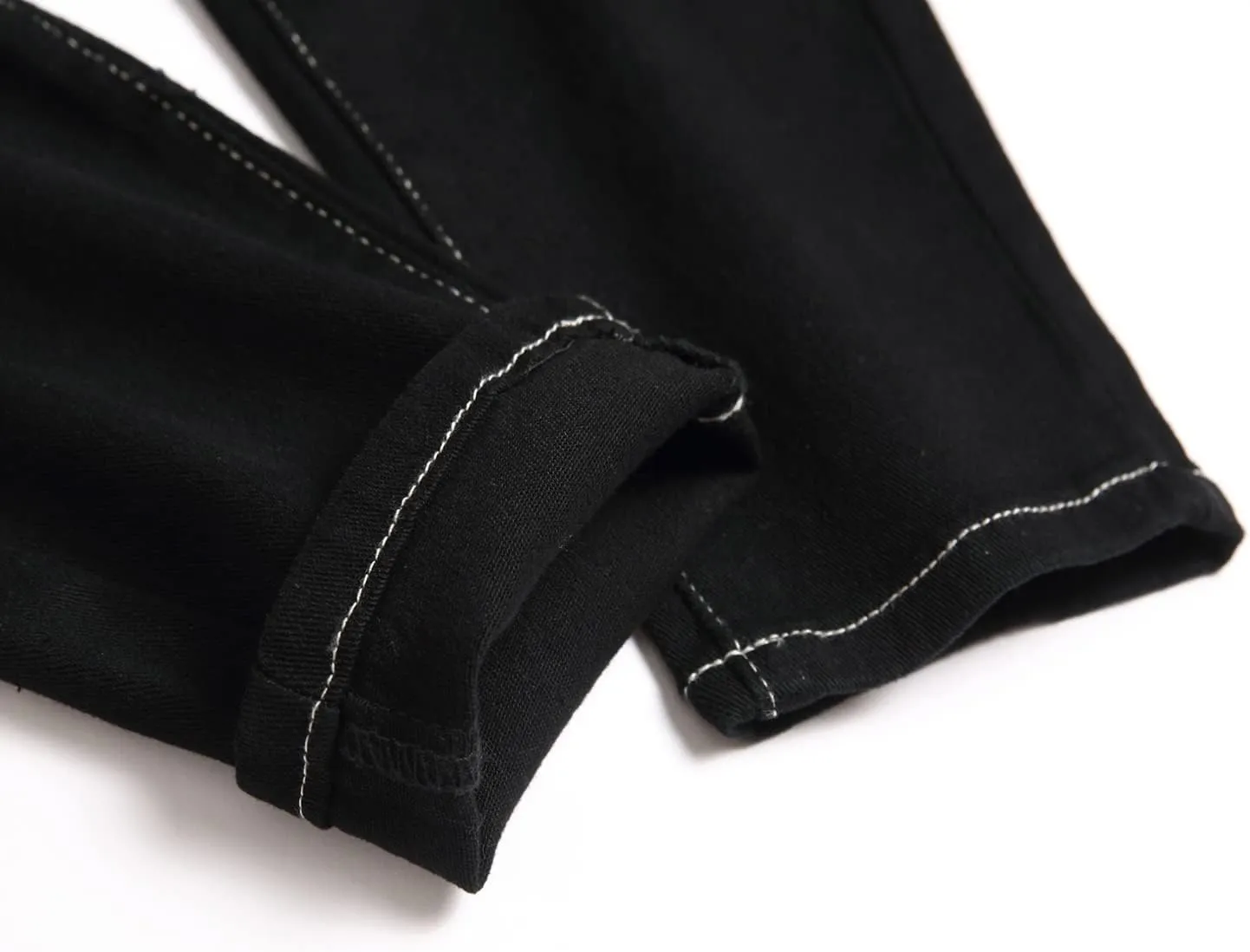 Boy's Biker Skinny Fit Ripped Destroyed Distressed Stretch Stylish Fashion Moto Denim Jeans Pants