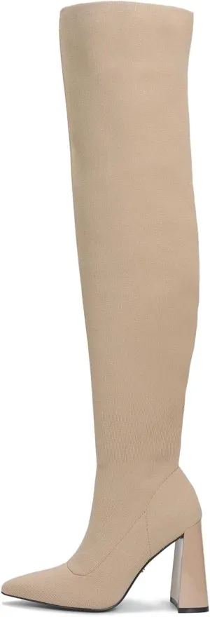Cape Robbin Thigh High Boots for Women  Knee High Over The Knee Boots for Women - Womens Block High Heel Boots (Flo.A)