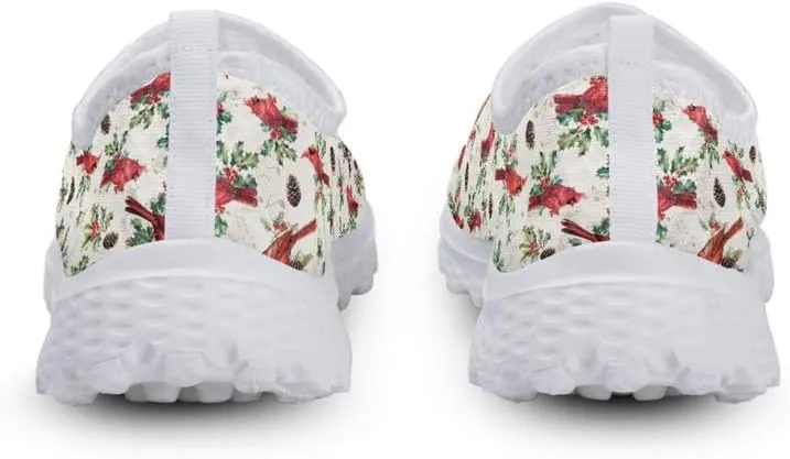 Cardinal Bird Women Sports Athletic Walking Work Shoes, Comfortable Easy Mesh Shoes, Footwear Sole Loafers