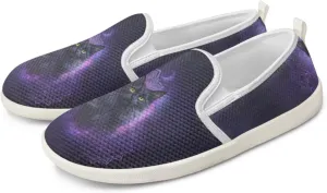 Cat Print Outdoor Shoes Fashion Work Flat Mesh Business Shoes Slip On Leisure Loafer for Women