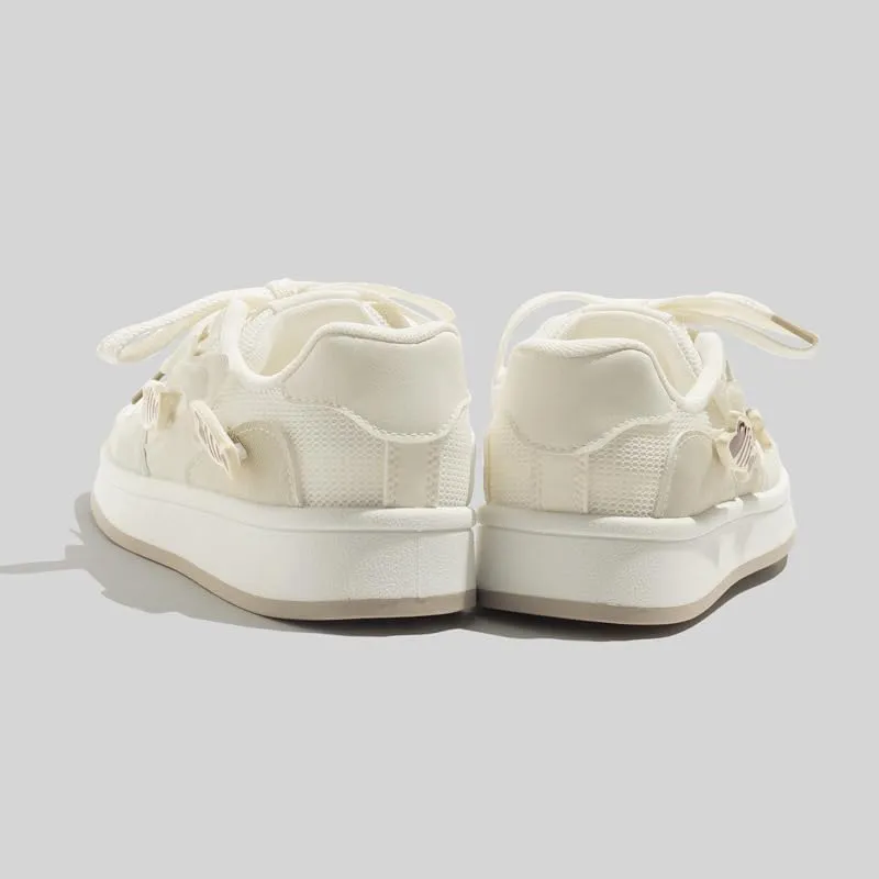 Chunky Sneakers for Women & Girls Cute Y2k Platform Mesh Running Shoes Thick Sole Walking Shoes