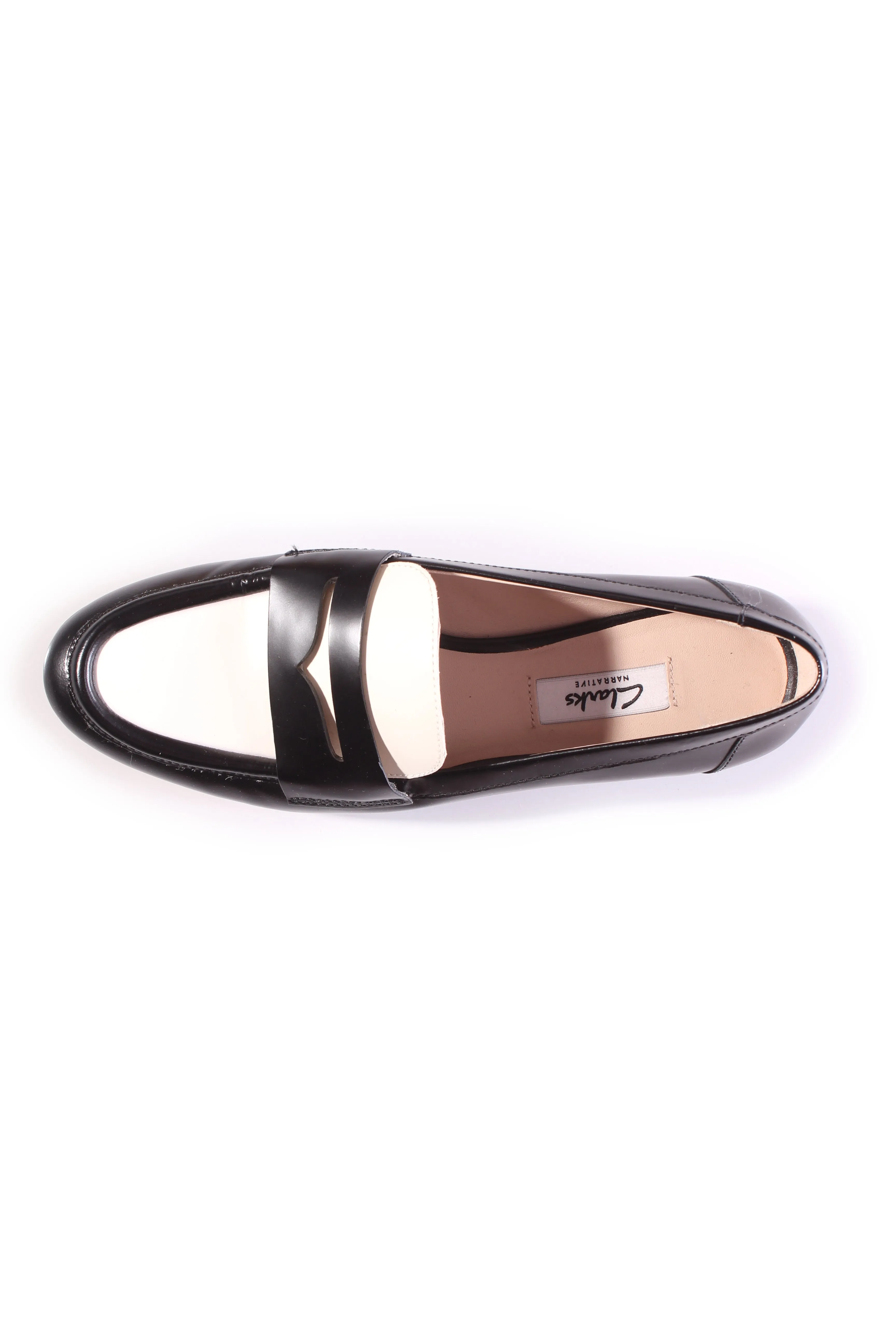 CLARKS - Monochrome leather loafers! 39