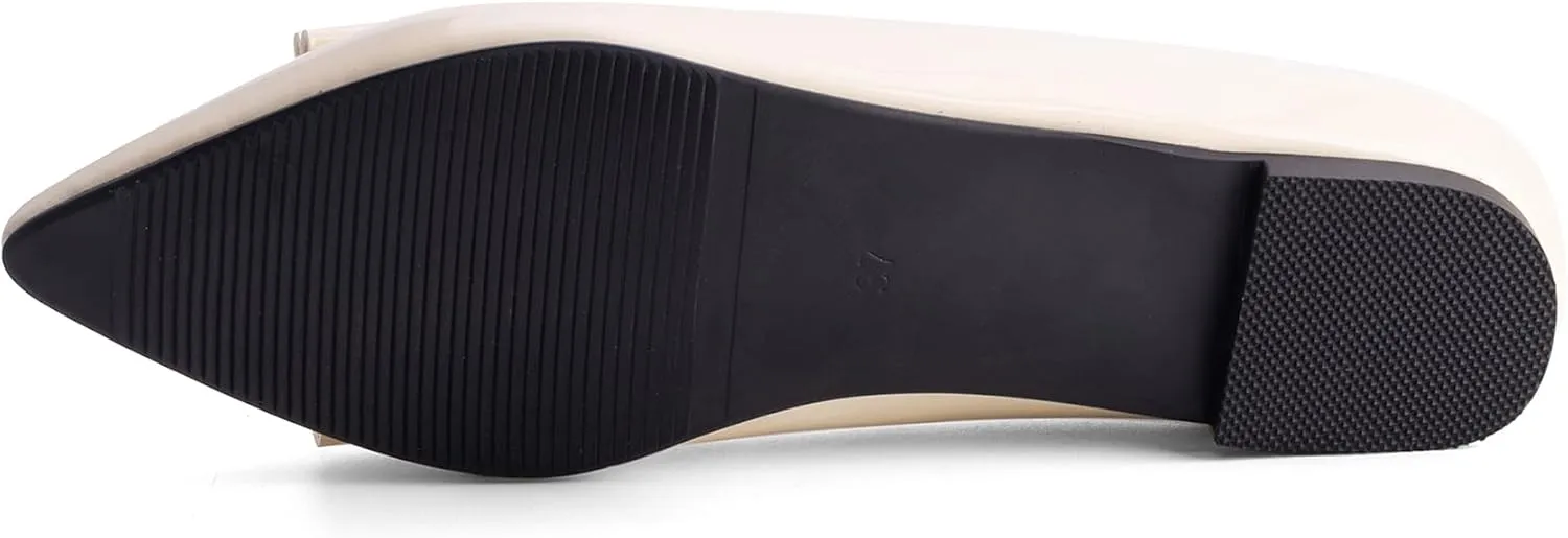 Comfort Flats Pointed Toe Slip On Patent Women Shoes