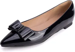 Comfort Flats Pointed Toe Slip On Patent Women Shoes