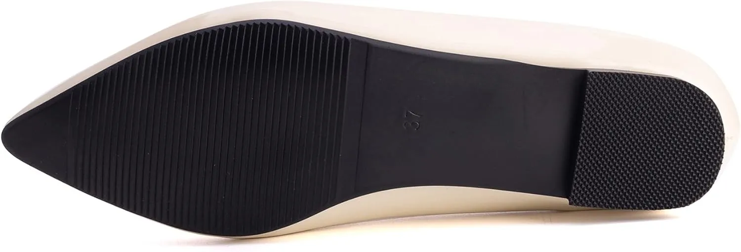 Comfort Flats Pointed Toe Slip On Patent Women Shoes