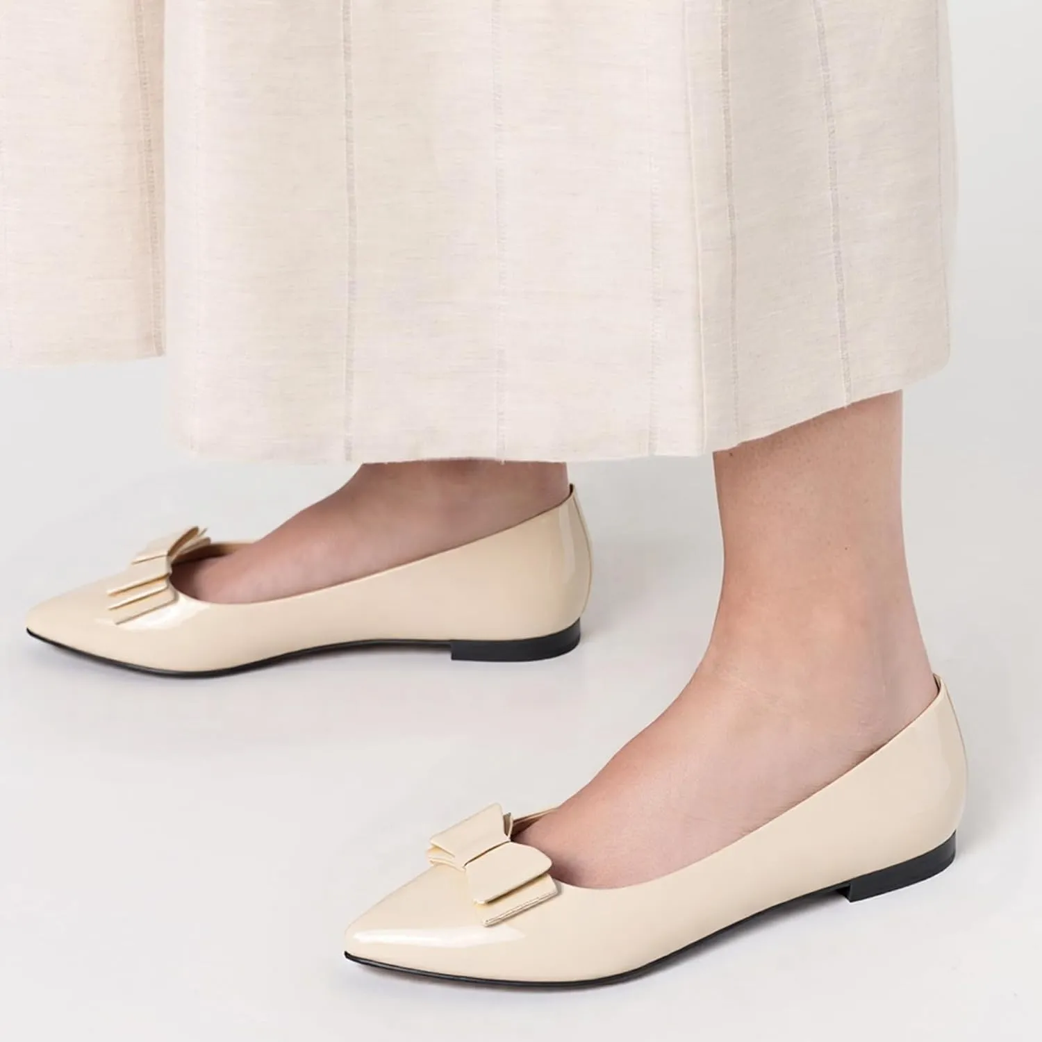 Comfort Flats Pointed Toe Slip On Patent Women Shoes