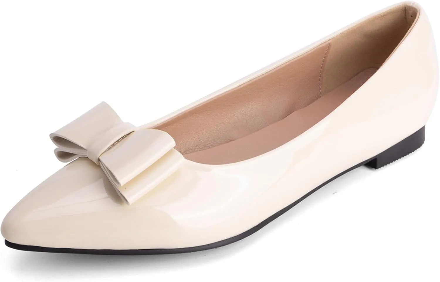 Comfort Flats Pointed Toe Slip On Patent Women Shoes