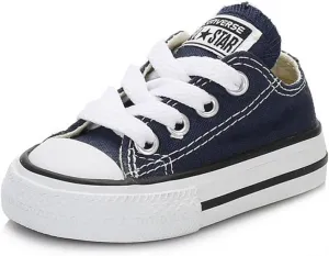 Converse Unisex-Baby Chuck Taylor All Star Low Top Sneaker, navy, 3 M US Infant