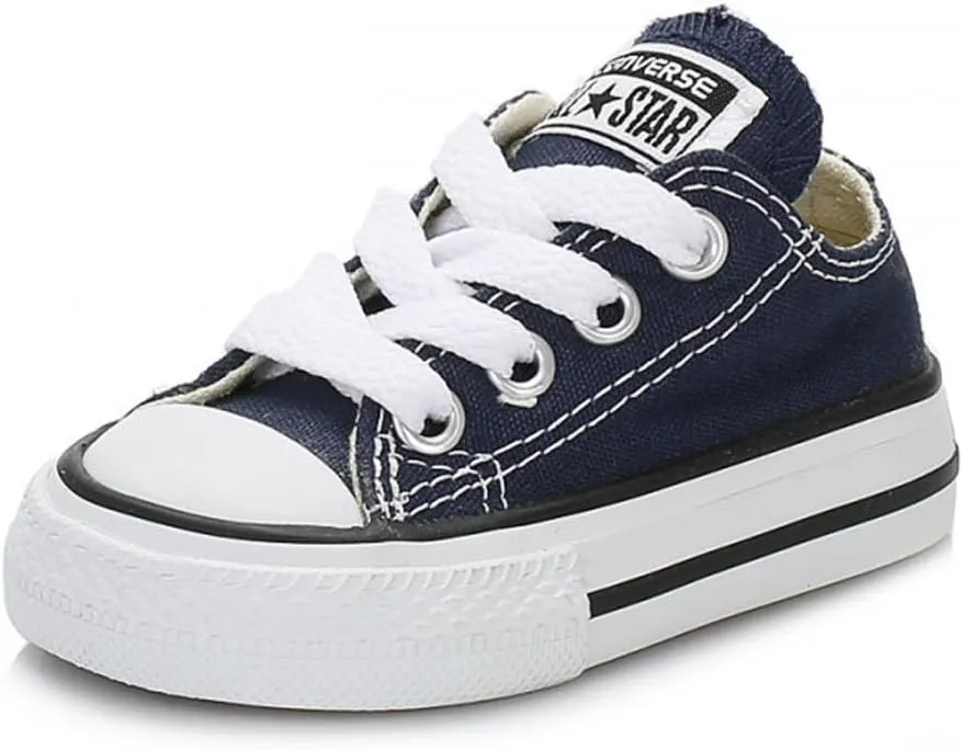 Converse Unisex-Baby Chuck Taylor All Star Low Top Sneaker, navy, 3 M US Infant