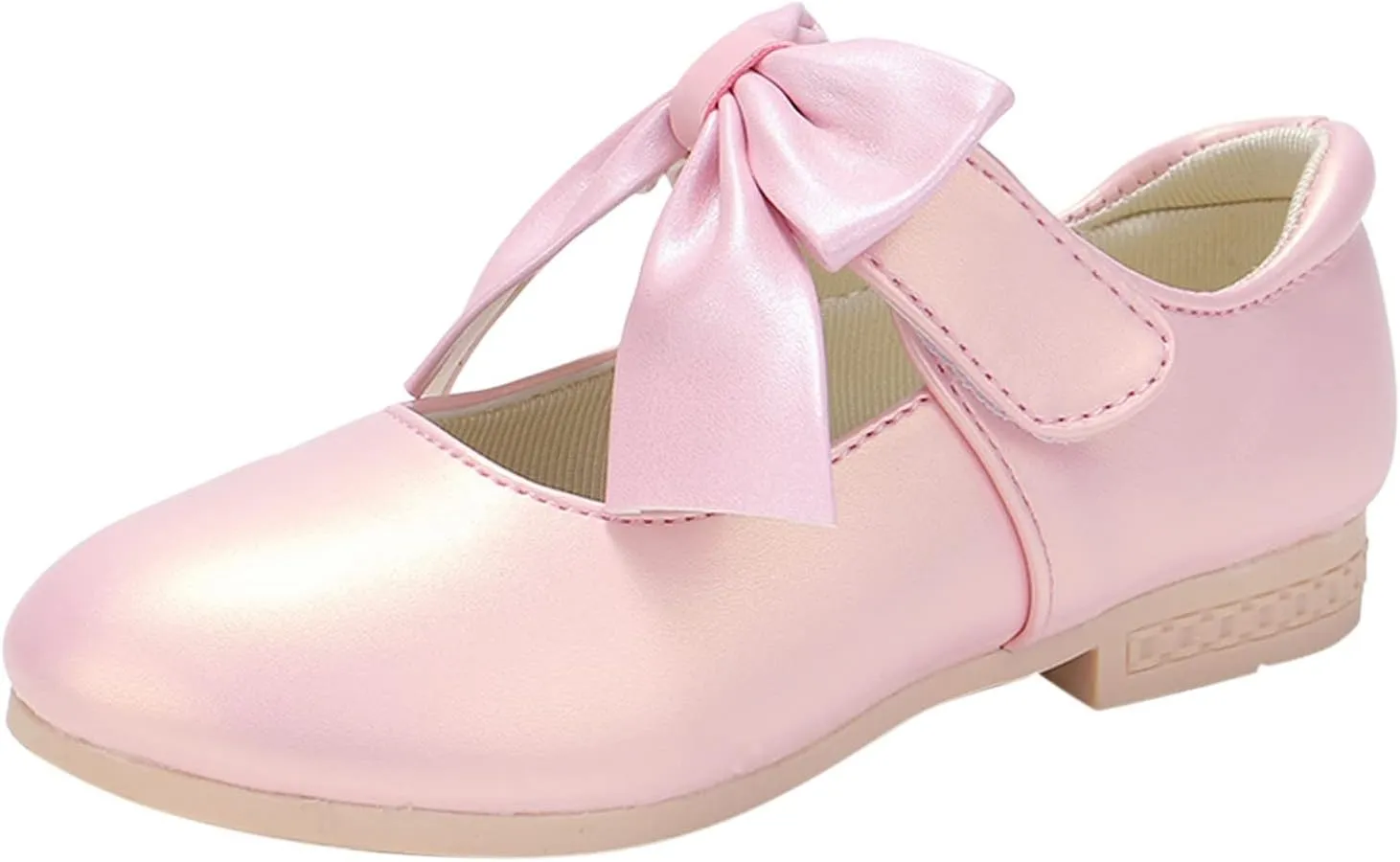 Cute Bowknot Girls Mary Jane Low Heel Dress Shoes Elegant Flower Wedding Pary Ballet Toddler Size 12 Shoes