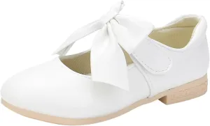 Cute Bowknot Girls Mary Jane Low Heel Dress Shoes Elegant Flower Wedding Pary Ballet Toddler Size 12 Shoes