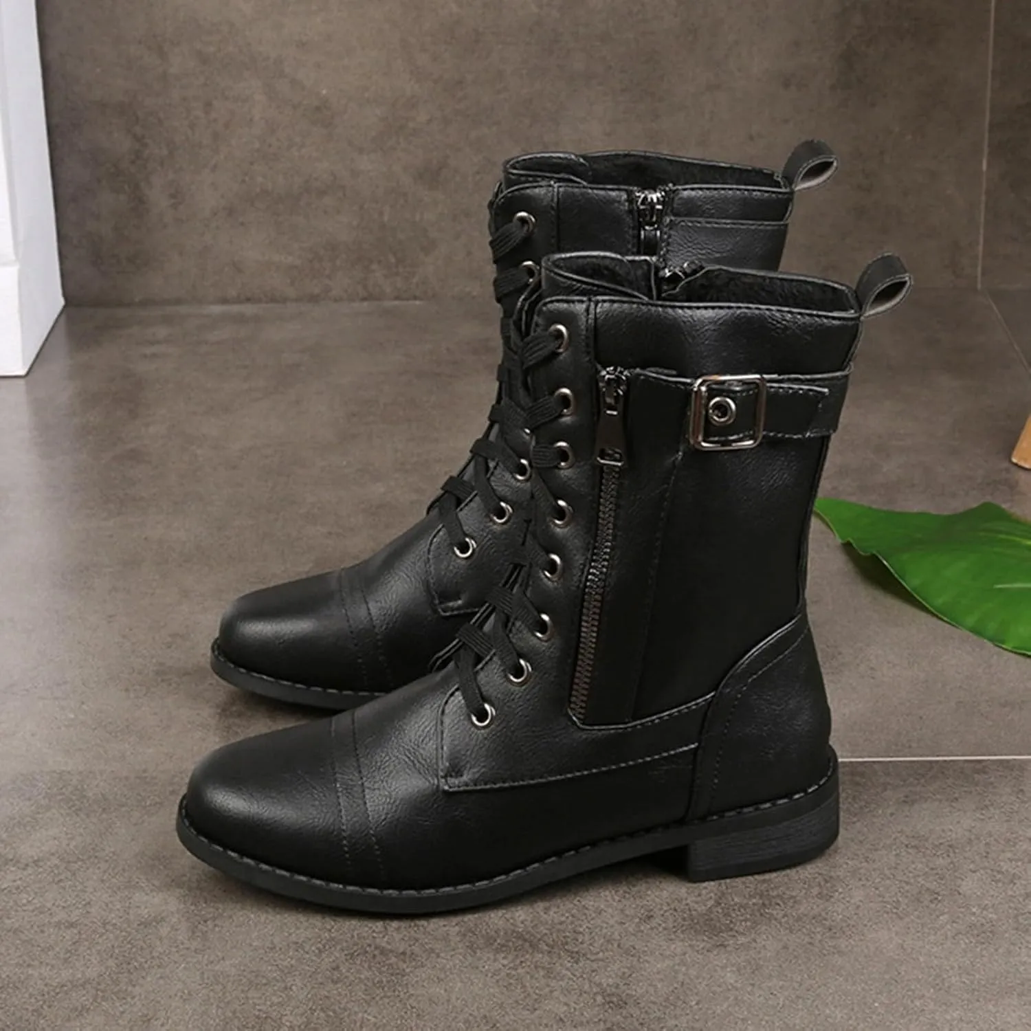Fall Boots for Women 2024 Ankle Brown Booties Women Ladies Booties Ankle Boots Hiking Shoes Women Soft Sole Fashion Lace-up Round Toe Comfortable Low Heel