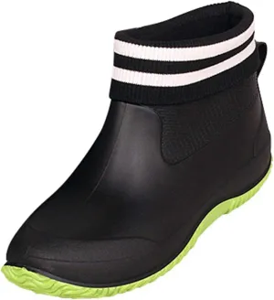 FENIKUSU Men's Waterproof Rain Boots Ankle High Antiskid Garden Kitchen Work Shoes with Comfortable Insole