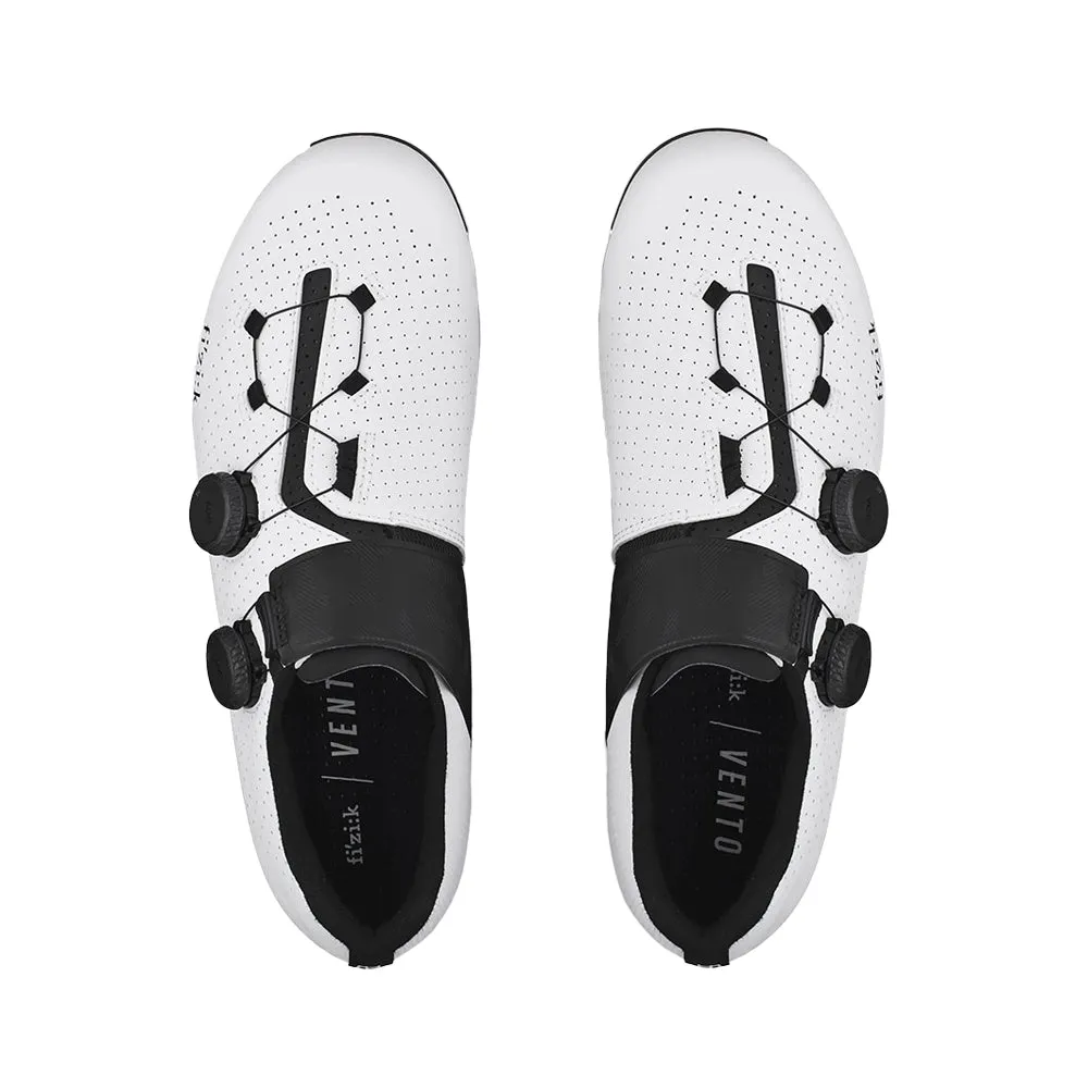 FIZIK VENTO INFINITO CARBON WIDE Cycling Shoes - White/Black