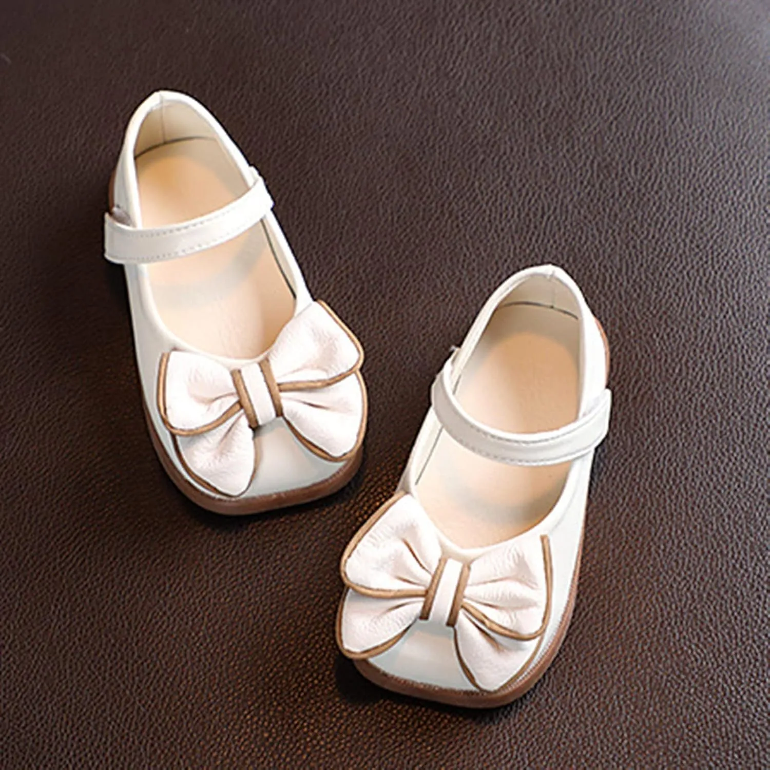 Flower Girl Ballet Flat Bow Ballerina Mary Jane Dress Shoes for Pary School Wedding Baptism Elegant xfords