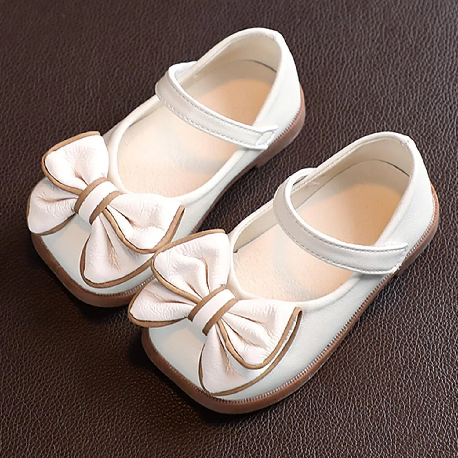 Flower Girl Ballet Flat Bow Ballerina Mary Jane Dress Shoes for Pary School Wedding Baptism Elegant xfords