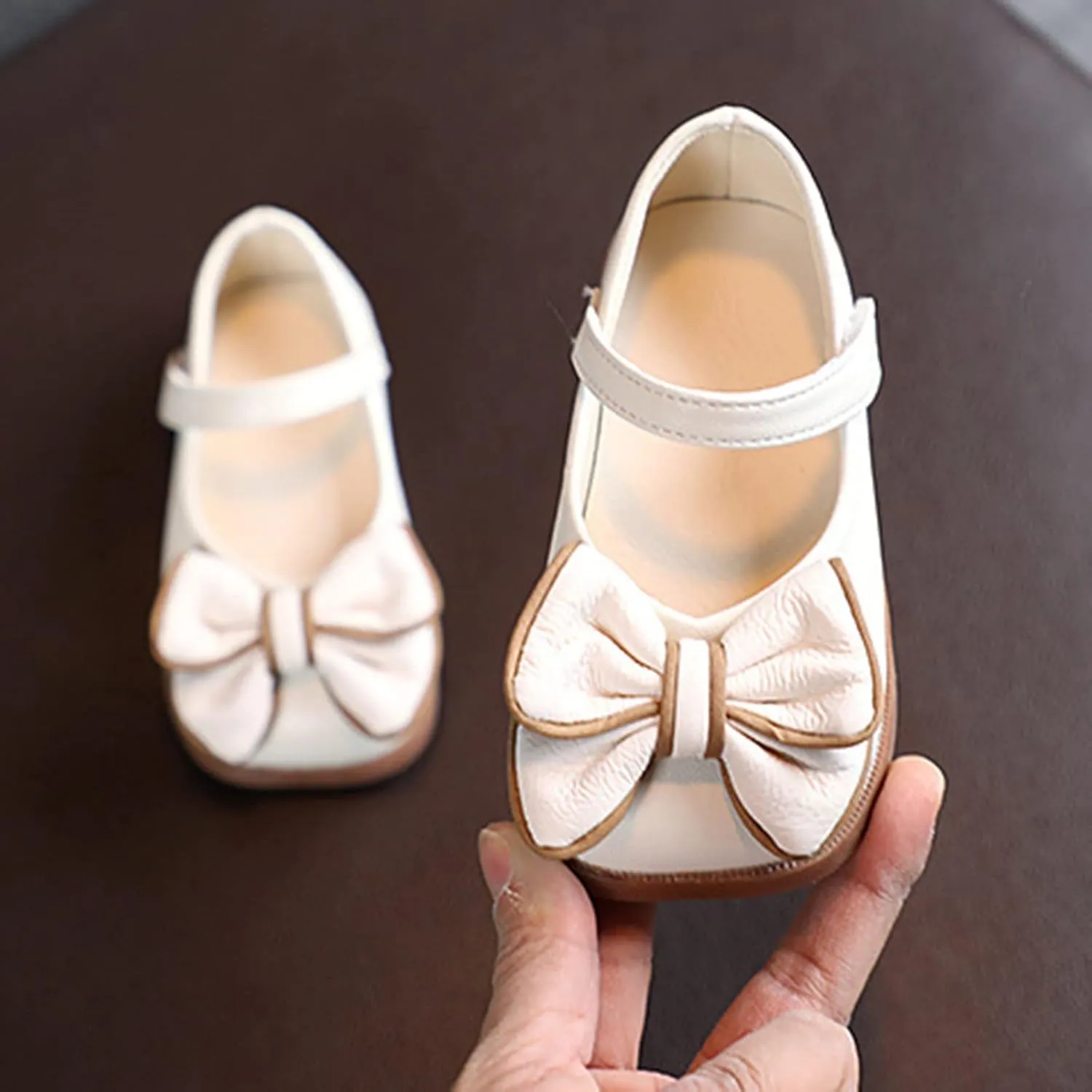 Flower Girl Ballet Flat Bow Ballerina Mary Jane Dress Shoes for Pary School Wedding Baptism Elegant xfords