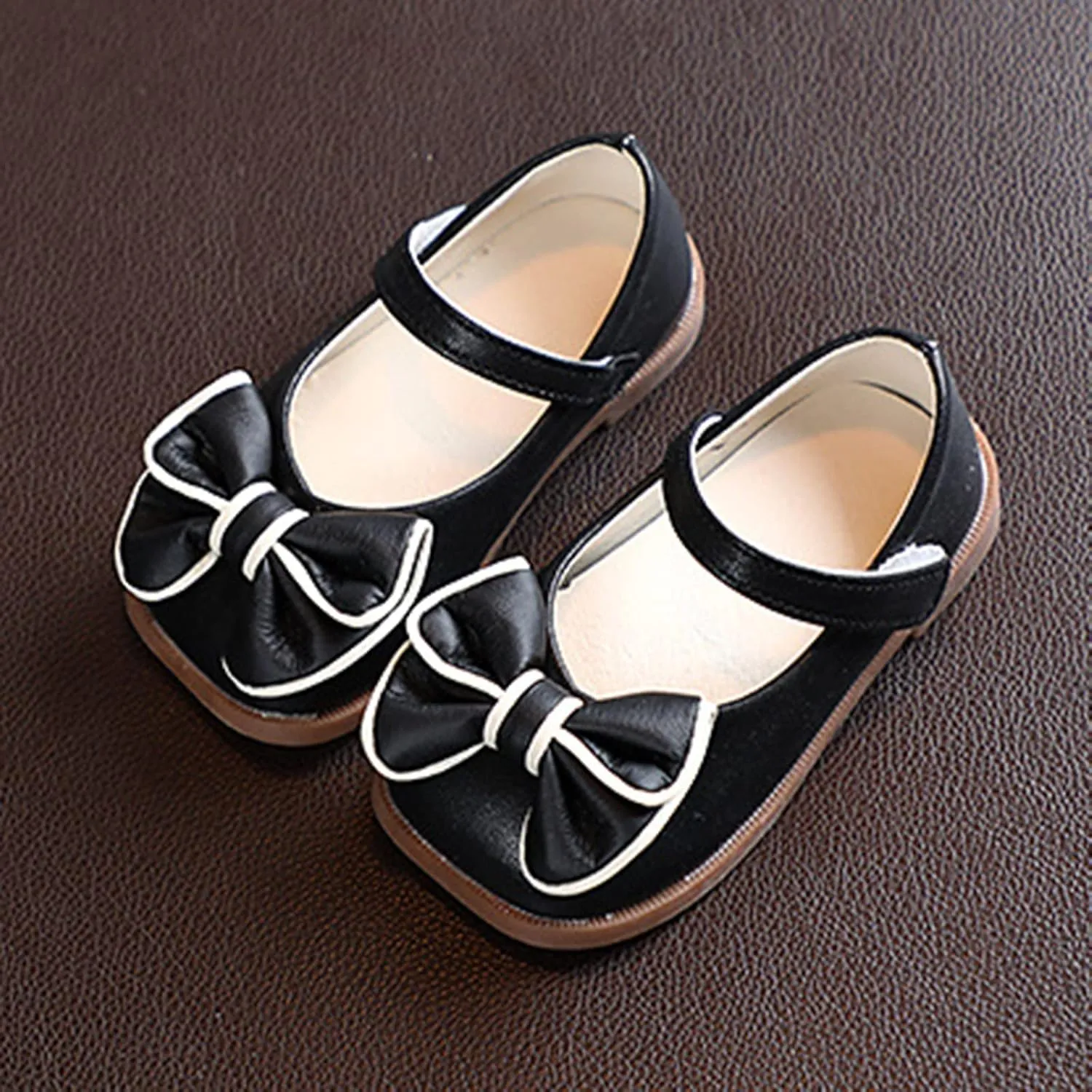 Flower Girl Ballet Flat Bow Ballerina Mary Jane Dress Shoes for Pary School Wedding Baptism Elegant xfords