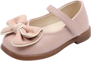 Flower Girl Ballet Flat Bow Ballerina Mary Jane Dress Shoes for Pary School Wedding Baptism Elegant xfords