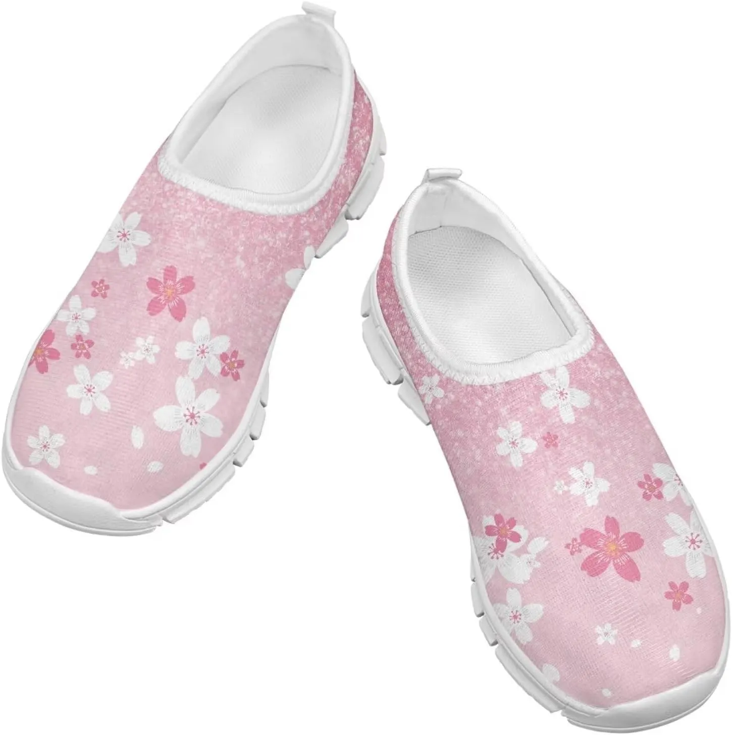 Girls Athletic Shoes Cute Kids Gym Running Slip On Shoes for Girls