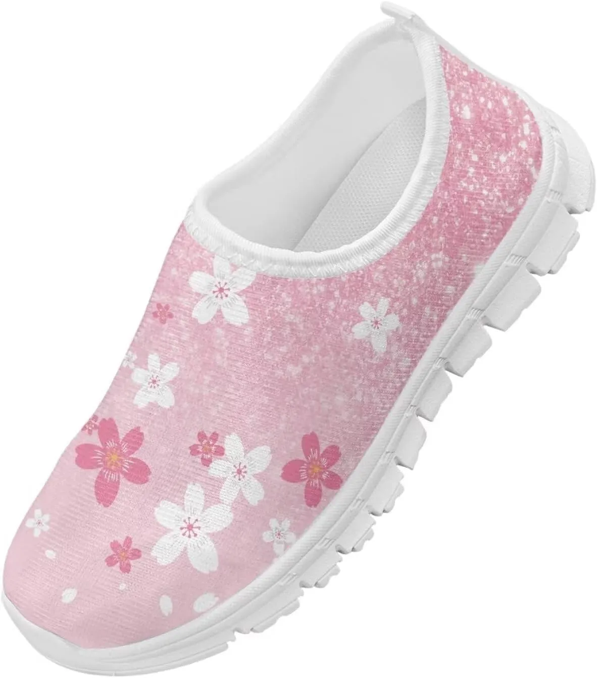 Girls Athletic Shoes Cute Kids Gym Running Slip On Shoes for Girls