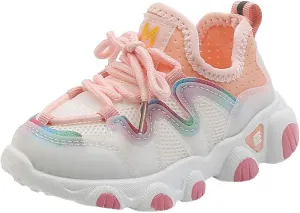 Girls Boys Shoes Kids Sneakers Lace-up Tennis Running Shoes Casual Lightweight Breathable Classic Walking Shoes