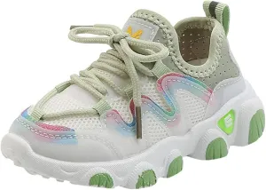 Girls Boys Shoes Kids Sneakers Lace-up Tennis Running Shoes Casual Lightweight Breathable Classic Walking Shoes