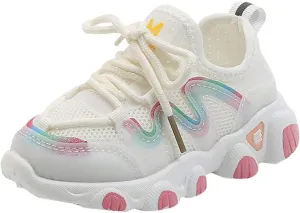 Girls Boys Shoes Kids Sneakers Lace-up Tennis Running Shoes Casual Lightweight Breathable Classic Walking Shoes