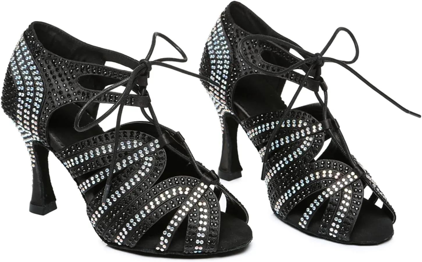 Glitter Dance Shoes for Women Rhinestones Ballroom Stylish Bridal Wedding Sandals
