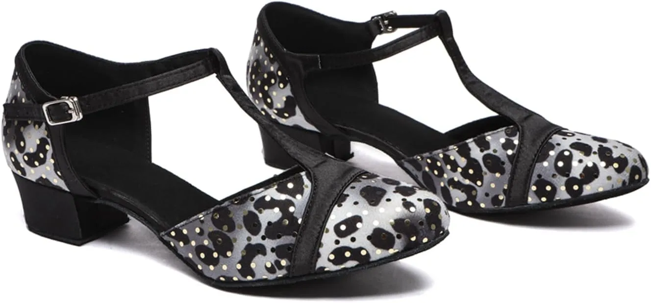 Glitter Dance Shoes for Women Sequins Ballroom Stylish Bridal Wedding Comfort Closed Toe Shoes