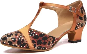 Glitter Dance Shoes for Women Sequins Ballroom Stylish Bridal Wedding Comfort Closed Toe Shoes