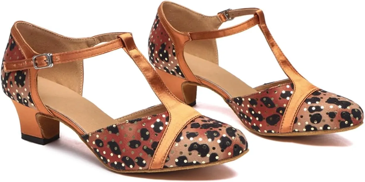 Glitter Dance Shoes for Women Sequins Ballroom Stylish Bridal Wedding Comfort Closed Toe Shoes