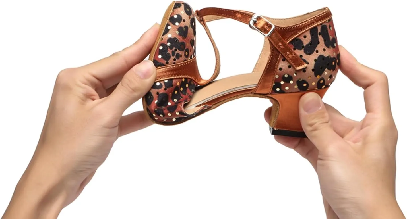 Glitter Dance Shoes for Women Sequins Ballroom Stylish Bridal Wedding Comfort Closed Toe Shoes