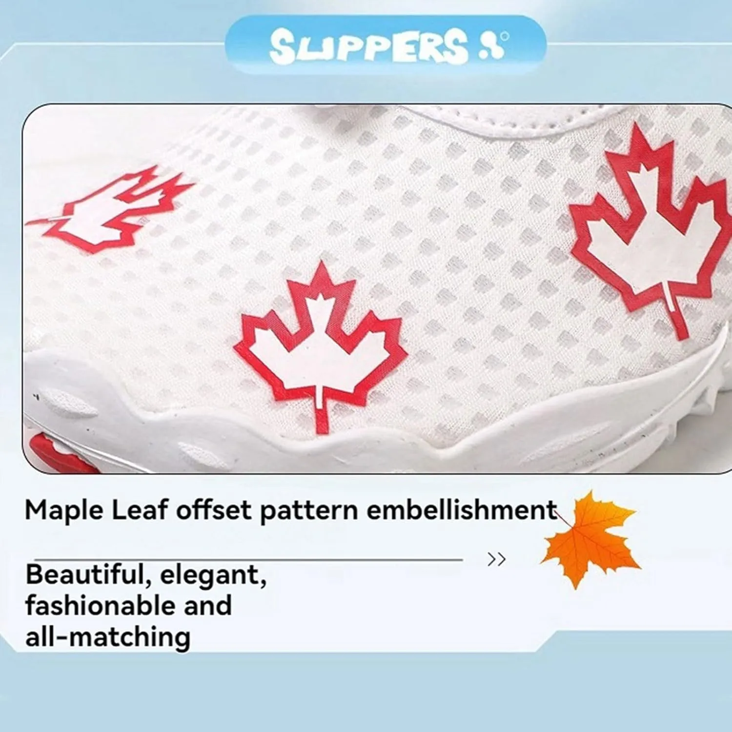 Hike Barefoot Shoes Women, Maple Leaf Print Grounded Barefoot Footwear Shoes, Neuropathy Walking Shoe Wide Toe Box Zero Drop Beach Sneakers for Gym Athletic Walking Running Sneakers Water Resistant