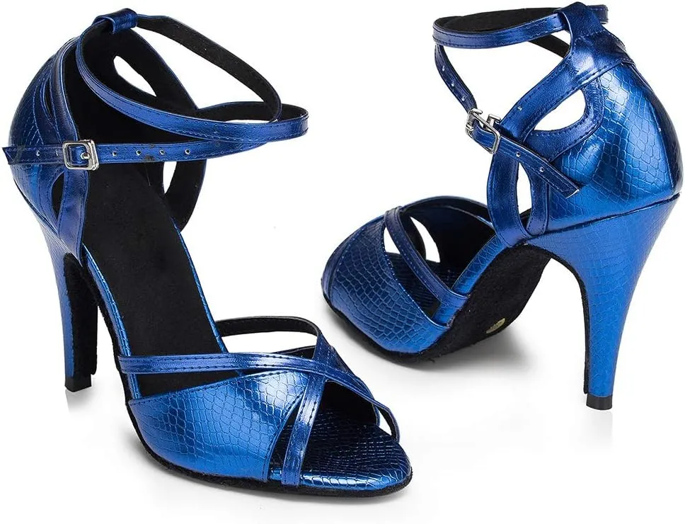 HROYL Women & Girls Ballroom Dance Shoes Women Salsa Shoes for Women Wedding Dance Shoes for Women,Model YCL035