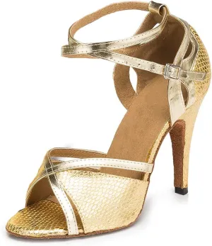 HROYL Women & Girls Ballroom Dance Shoes Women Salsa Shoes for Women Wedding Dance Shoes for Women,Model YCL035