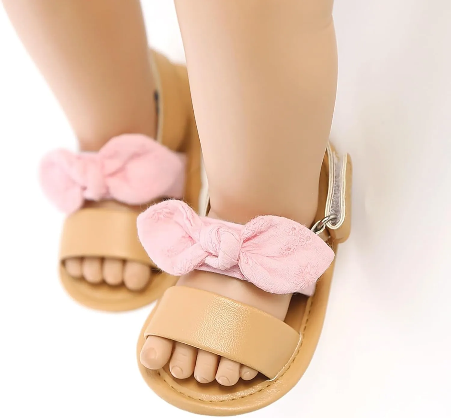 Infant Baby Girls Summer Bowknot Sandals Soft Sole Newborn Toddler First Walker Wedding Dress Shoes 2025 Stylish