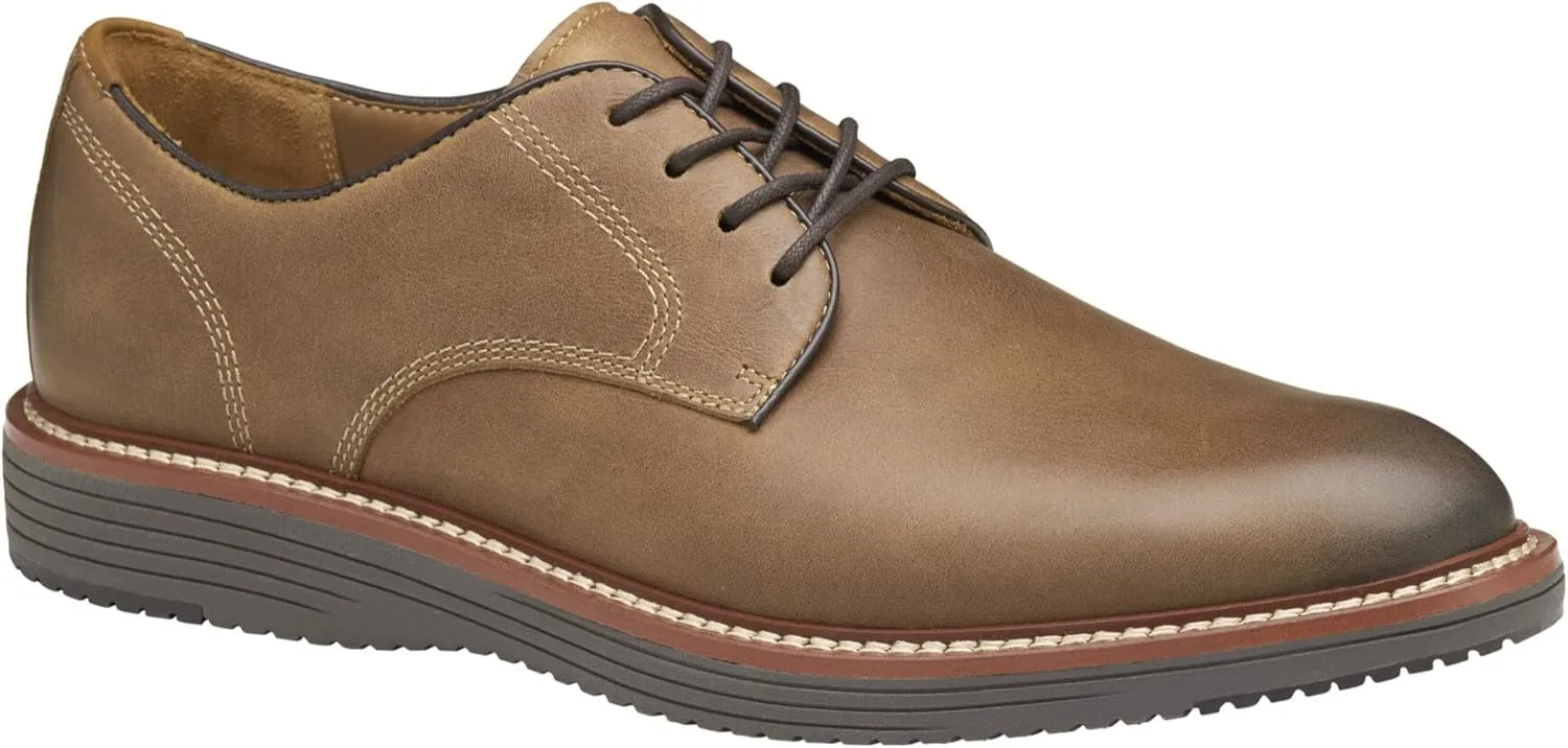 Johnston & Murphy Upton Plain Toe Mens Shoe, Business Casual Mens Dress Shoes, Comfortable Leather Shoes for Men
