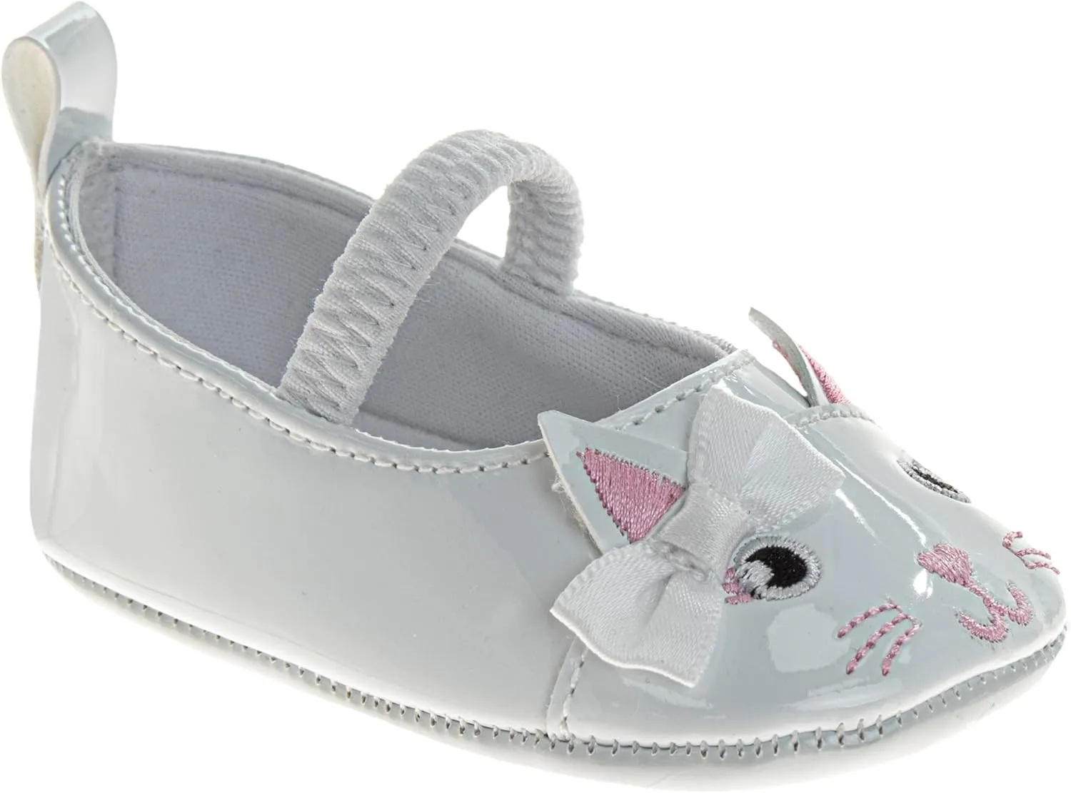 Josmo Baby Girl Dress Shoes Soft Sole Flats Crib Shoes Bowknot & Floral Design for Newborn & First Walker Sandals Size 2-4 Infant