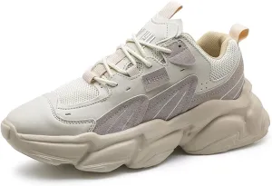 Julymens Men's Breathable Chunky Sneakers Lace-Up Platform Casual Dad Shoes